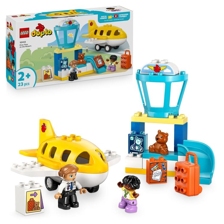 Produktbild: LEGO DUPLO 10443 Town Erster Besuch im Flughafen, Montessori Spielzeug