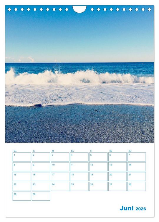 Produktbild: Blauer Ligurien Sommer (Wandkalender 2026 DIN A4 hoch), CALVENDO Monatskalender