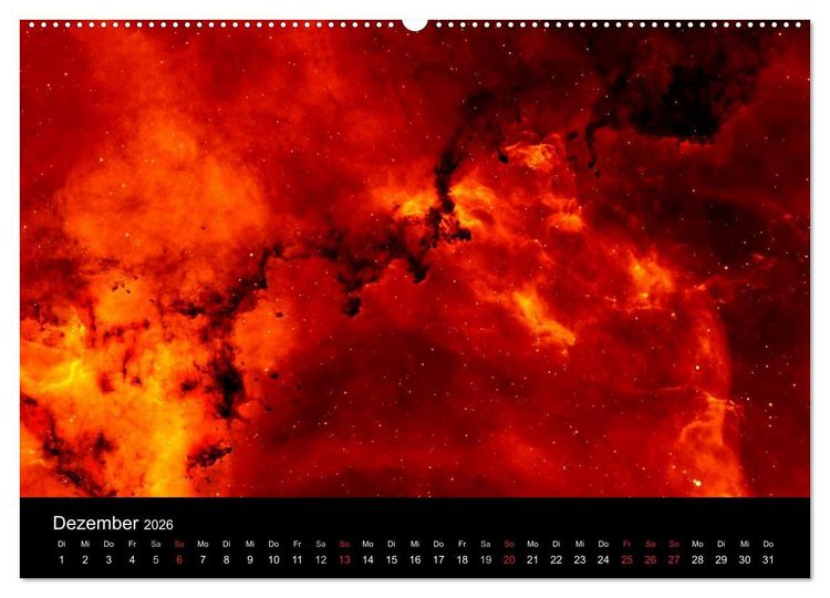 Produktbild: Der Weltraum. Spektakul&auml;re Gasnebel und Galaxien (Wandkalender 2026 DIN A2 quer), CALVENDO Monatskalender