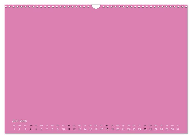 Produktbild: Bastelkalender - Pink (Wandkalender 2026 DIN A3 quer), CALVENDO Monatskalender