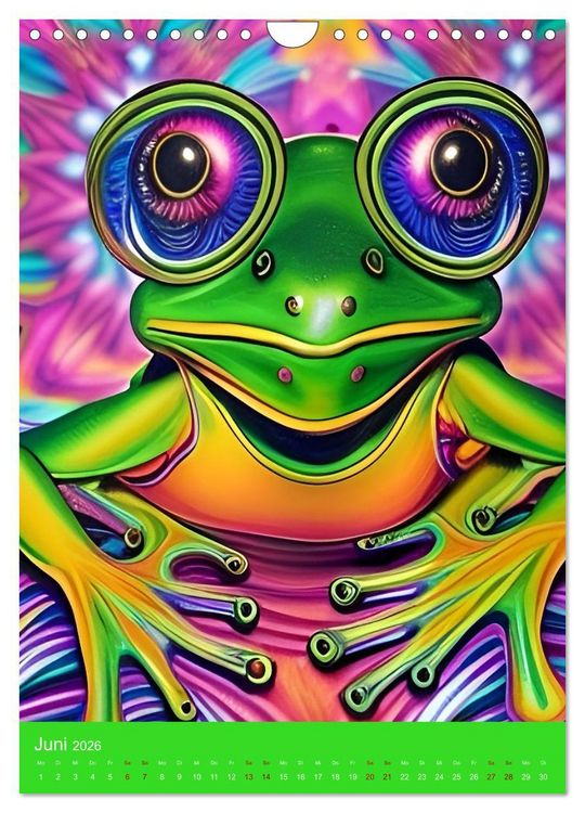 Produktbild: Crazy Neon - Das Farbspektakel (Wandkalender 2026 DIN A4 hoch), CALVENDO Monatskalender