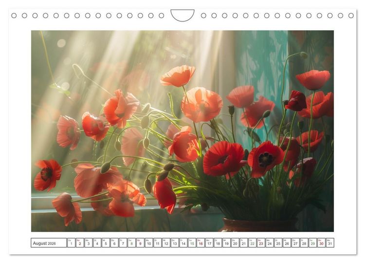 Produktbild: Mohntr&auml;ume im Licht (Wandkalender 2026 DIN A4 quer), CALVENDO Monatskalender