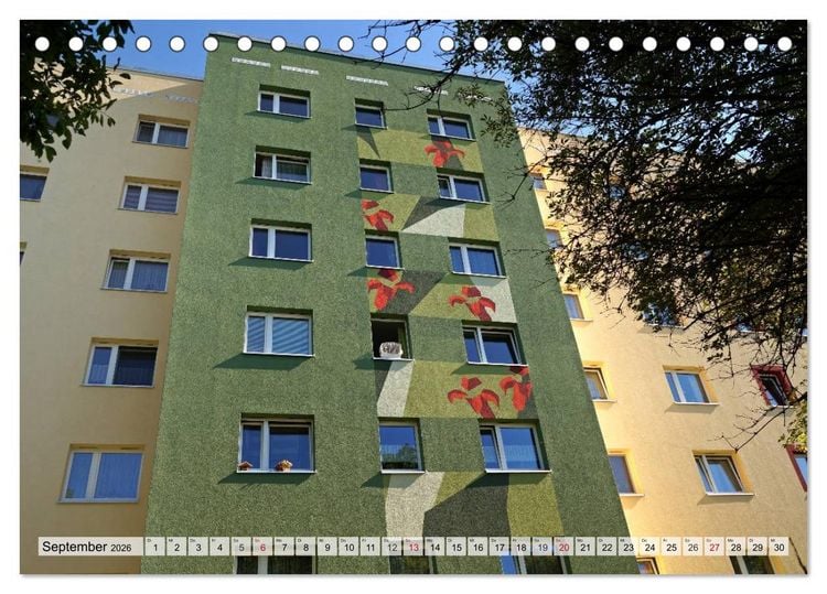 Produktbild: Architektur-Charme der DDR (Erfurt) (Tischkalender 2026 DIN A5 quer), CALVENDO Monatskalender