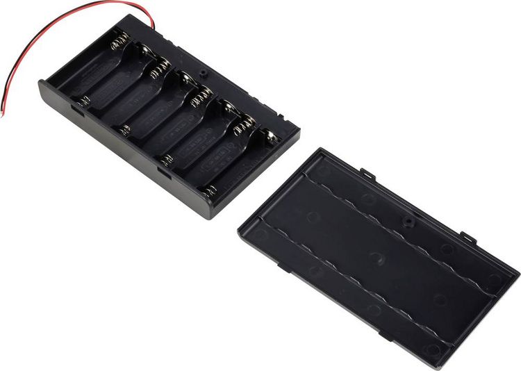 Produktbild: TRU COMPONENTS TC-13220648 Batteriehalter 8x Mignon (AA) Kabel (L x B x H) 127 x 71 x 19mm