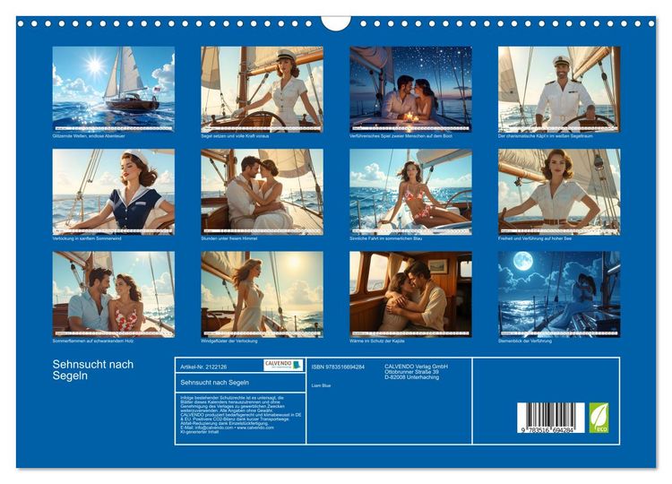 Produktbild: Sehnsucht nach Segeln (Wandkalender 2026 DIN A3 quer), CALVENDO Monatskalender