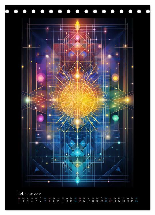 Produktbild: Fractale Mandalas (Tischkalender 2026 DIN A5 hoch), CALVENDO Monatskalender