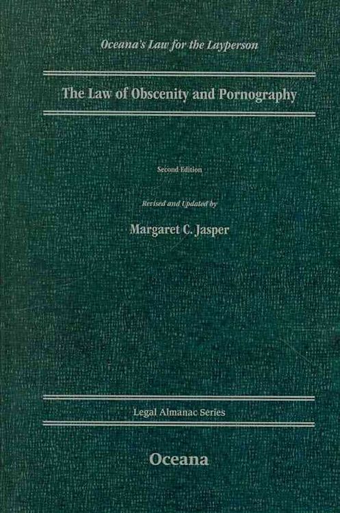 Produktbild: The Law of Obscenity and Pornography