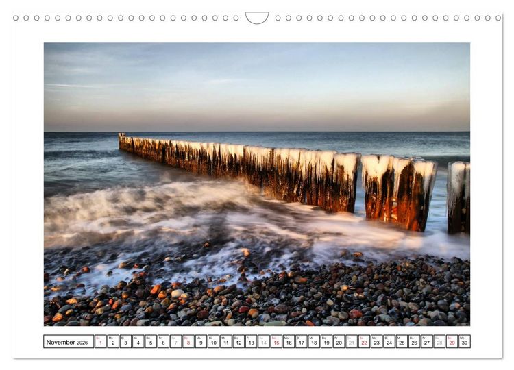Produktbild: Die Ostseek&uuml;ste (Wandkalender 2026 DIN A3 quer), CALVENDO Monatskalender