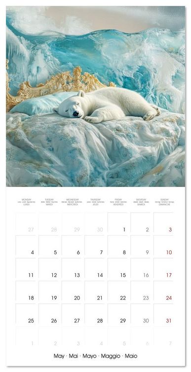 Produktbild: Animals in unreal rooms - Dreamlike Illusions (Wall Calendar 2026 12 &times; 12 Inch) CALVENDO 12 Month Wall Calendar