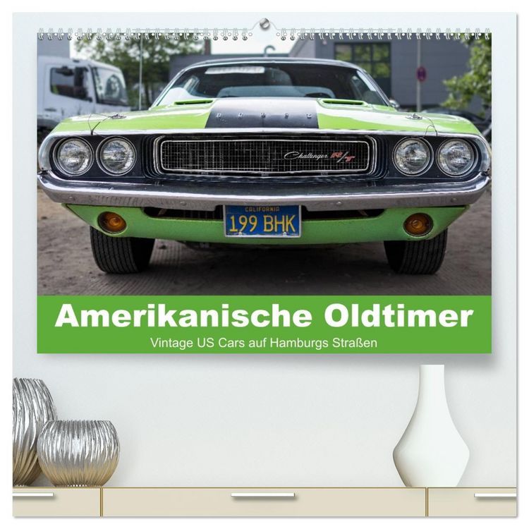 Produktbild: Amerikanische Oldtimer - Vintage US Cars auf Hamburgs Stra&szlig;en (hochwertiger Premium Wandkalender 2026 DIN A2 quer), Kunstdruck in Hochglanz