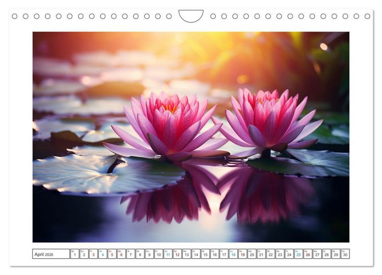 Produktbild: Lichtspiel der Seerosen (Wandkalender 2026 DIN A4 quer), CALVENDO Monatskalender