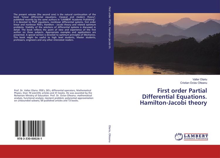Produktbild: First order Partial Differential Equations. Hamilton-Jacobi theory