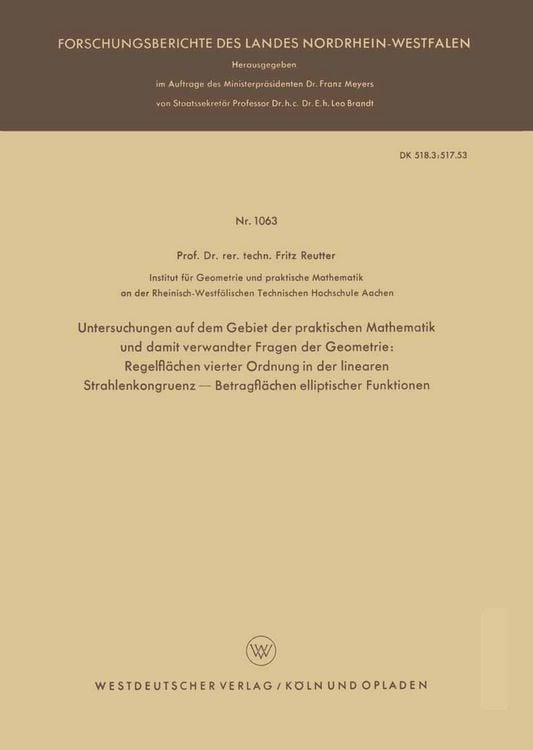 Produktbild: Untersuchungen auf dem Gebiet der praktischen Mathematik und damit verwandter Fragen der Geometrie