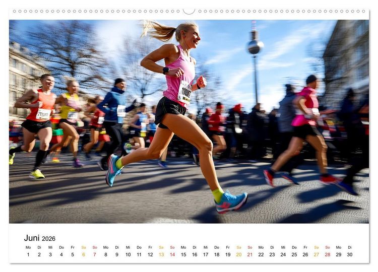 Produktbild: Marathon Power (Wandkalender 2026 DIN A2 quer), CALVENDO Monatskalender