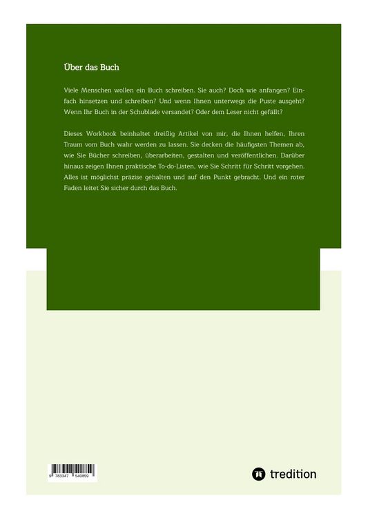 Produktbild: Workbook: Der Traum vom Buch