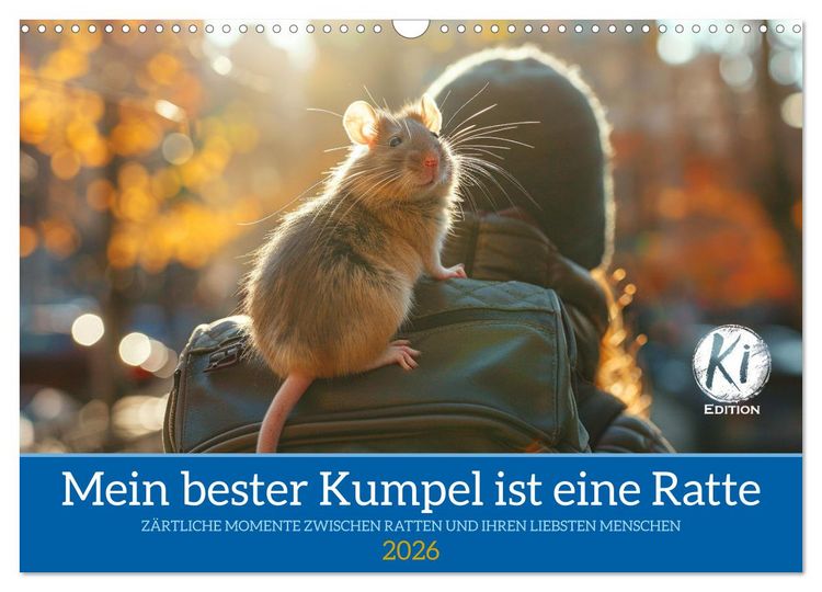 Produktbild: Mein bester Kumpel ist eine Ratte (Wandkalender 2026 DIN A3 quer), CALVENDO Monatskalender