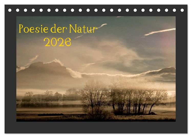 Produktbild: Poesie der Natur (Tischkalender 2026 DIN A5 quer), CALVENDO Monatskalender