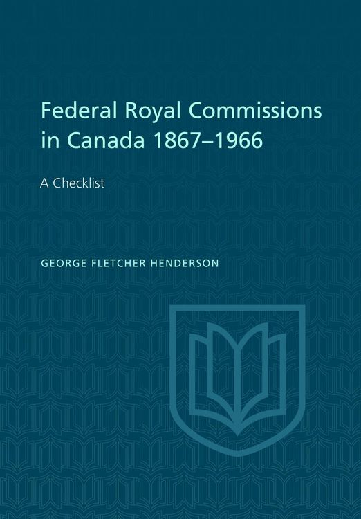 Produktbild: Federal Royal Commissions in Canada 1867-1966