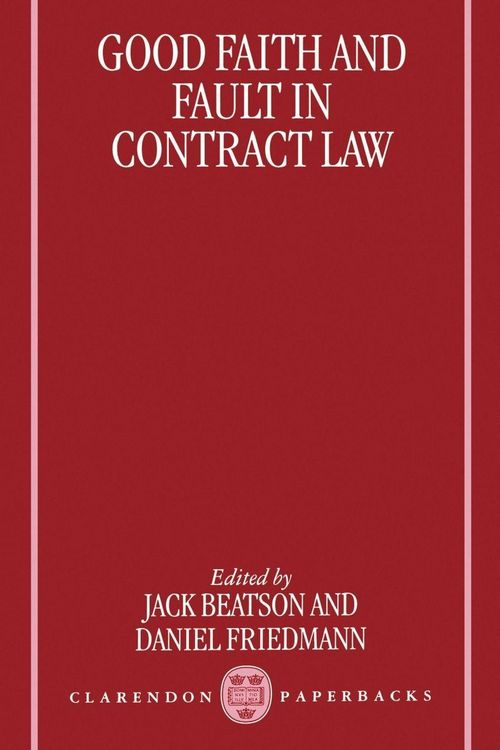Produktbild: Good Faith and Fault in Contract Law