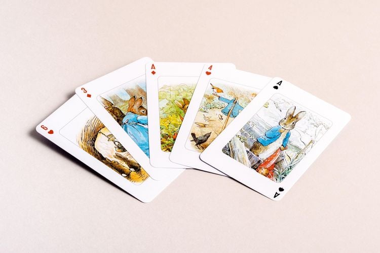 Produktbild: Kartenspiel Beatrix Potter. 54 Spielkarten mit 53 Motiven von Peter Hase und seinen Freunden