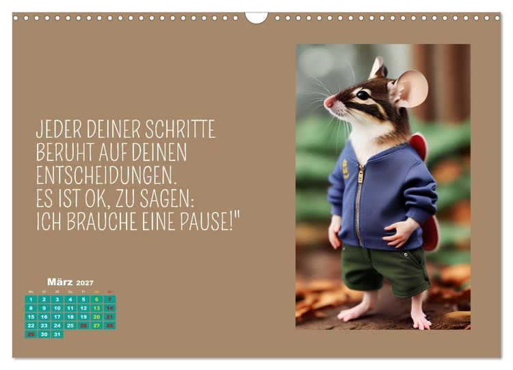 Produktbild: Tierisch motiviert (Wandkalender 2027 DIN A3 quer), CALVENDO Monatskalender