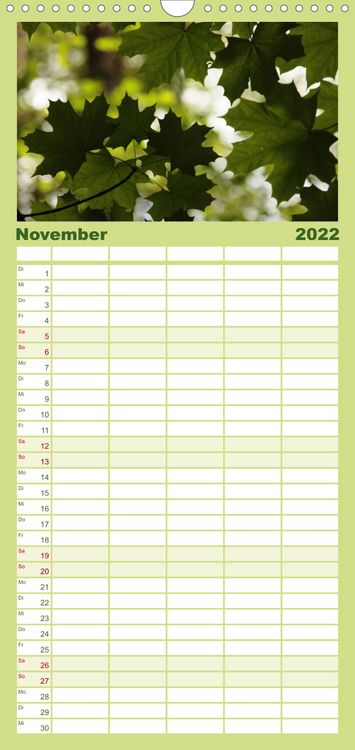 Produktbild: Es gr&uuml;nt! - Familienplaner hoch (Wandkalender 2022 , 21 cm x 45 cm, hoch)