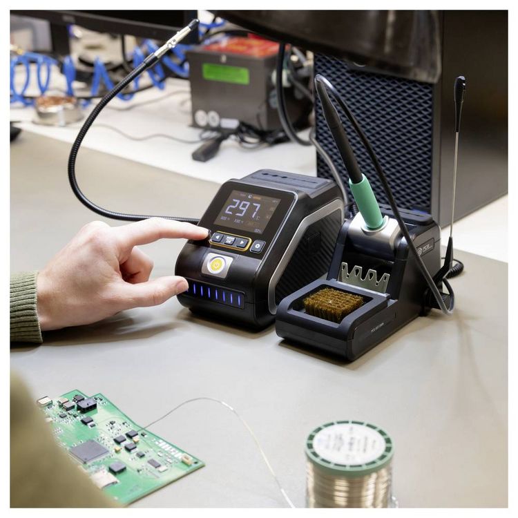 Produktbild: PCE Instruments PCE-SST 200 L&ouml;tstation Set digital 200W 100 - 450&deg;C inkl. L&ouml;tspitze