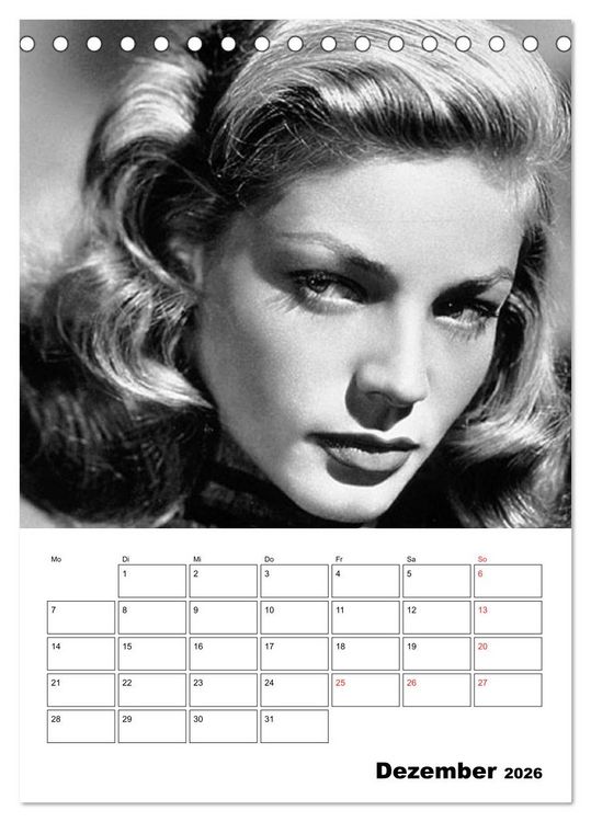 Produktbild: Legenden - Unvergessene Filmstars (Tischkalender 2026 DIN A5 hoch), CALVENDO Monatskalender