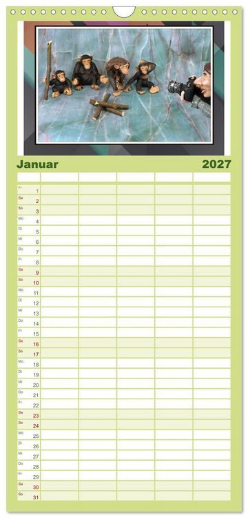 Produktbild: Familienplaner 2027 - Fotograf auf Pirsch - ein Kinderkalender mit 5 Spalten (Wandkalender, 21 x 45 cm) CALVENDO