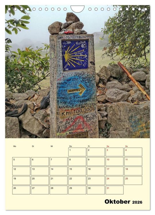 Produktbild: Buen Camino - Mein Jakobsweg - Camino Franc&eacute;s (Wandkalender 2026 DIN A4 hoch), CALVENDO Monatskalender