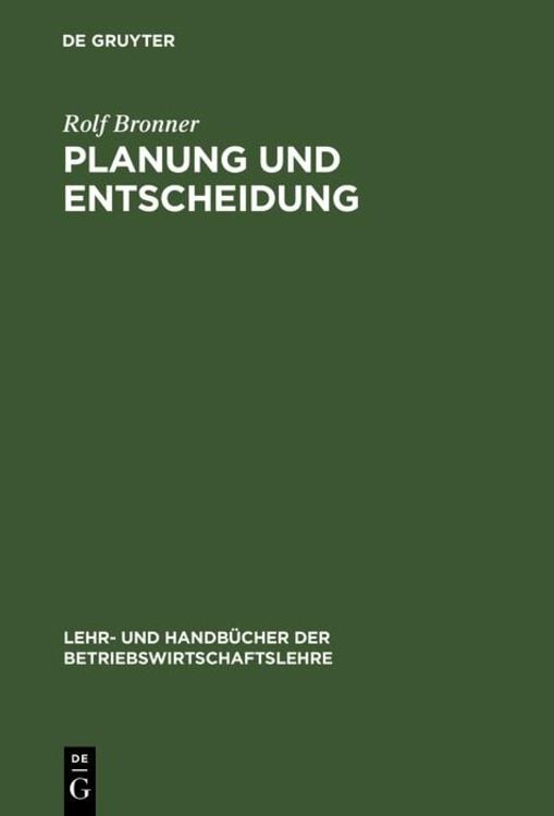 Produktbild: Planung und Entscheidung