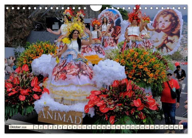 Produktbild: Blumenfest auf Madeira (Wandkalender 2026 DIN A4 quer), CALVENDO Monatskalender