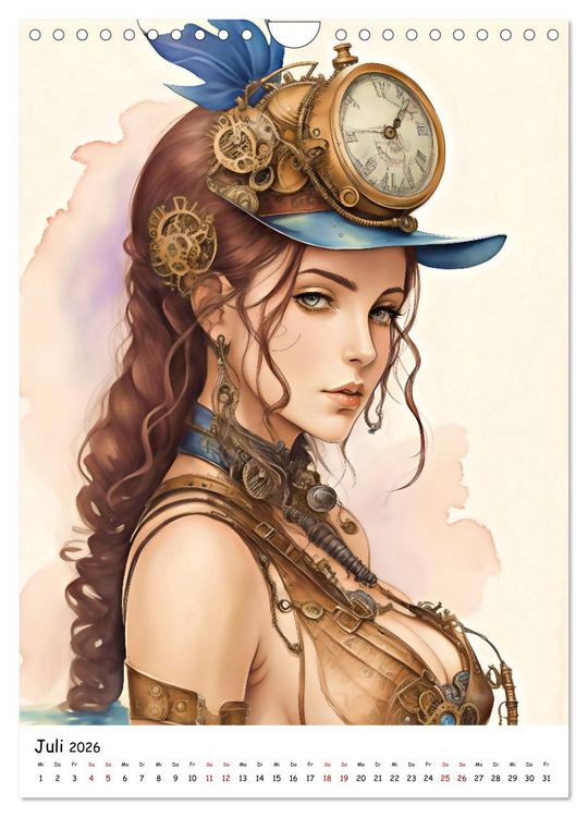Produktbild: Steam-Punk-Girls - Eine charmante und sympathische Subkultur (Wandkalender 2026 DIN A4 hoch), CALVENDO Monatskalender