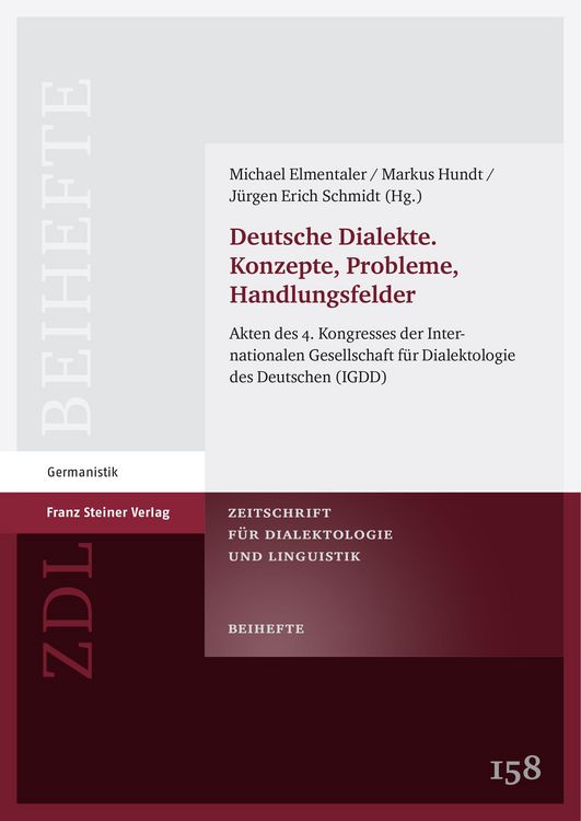 Produktbild: Deutsche Dialekte. Konzepte, Probleme, Handlungsfelder
