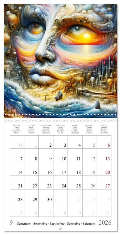 Produktbild: Visages de la m&eacute;tropole (Calendrier mural carr&eacute; 2026 30x30 cm) Calendrier double avec une page pour vos prises de notes