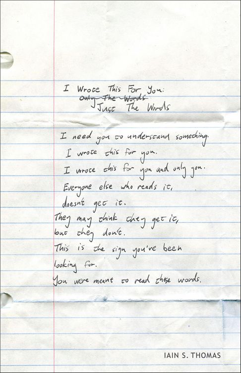 Produktbild: I Wrote This for You: Just the Words