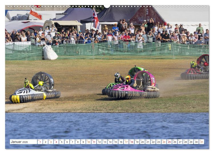 Produktbild: Hovercraft Formel 1 Weltmeisterschaft (hochwertiger Premium Wandkalender 2026 DIN A2 quer), Kunstdruck in Hochglanz