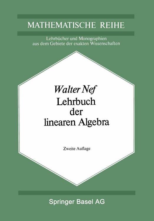 Produktbild: Lehrbuch der linearen Algebra
