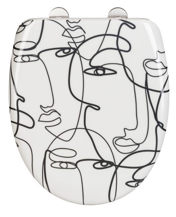 Produktbild: WC-Sitz Duroplast Mod. Faces, aus antibakteriellem Duroplast