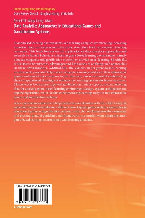 Produktbild: Data Analytics Approaches in Educational Games and Gamification Systems