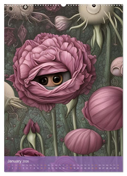 Produktbild: Enchanted Eyes (High Quality Premium Wall Calendar 2026 DIN A2 portrait),CALVENDO 12 Month Wall Calendar