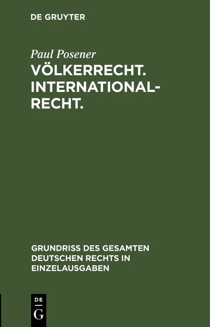 Produktbild: V&ouml;lkerrecht. Internationalrecht.