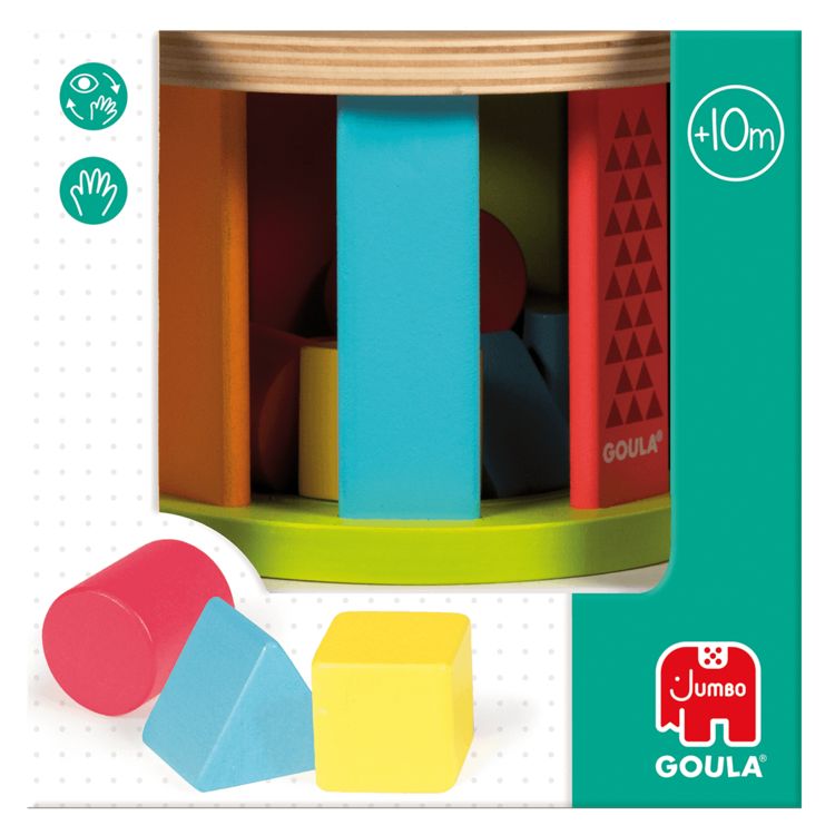 Produktbild: GOULA Geometrische Formen-Steckspiel Trommel