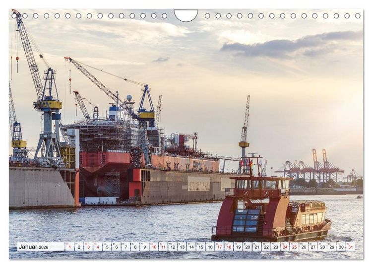 Produktbild: Moin Hamburg - Durch das Jahr an der Elbe (Wandkalender 2026 DIN A4 quer), CALVENDO Monatskalender
