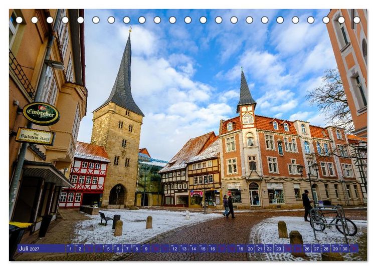 Produktbild: Duderstadt im Winter (Tischkalender 2027 DIN A5 quer), CALVENDO Monatskalender