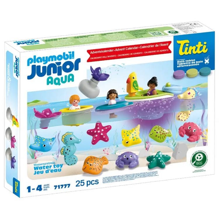 Produktbild: PLAYMOBIL 71777 JUNIOR & Tinti: Bunter Badespa&szlig; Adventskalender