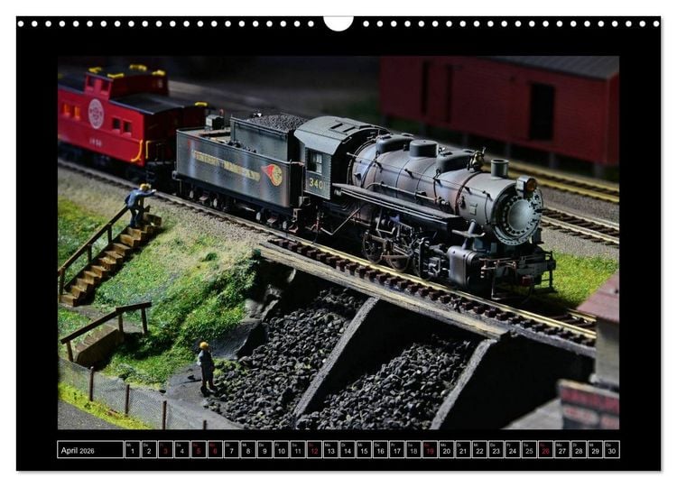 Produktbild: Amerikanische Modelleisenbahnen (Wandkalender 2026 DIN A3 quer), CALVENDO Monatskalender