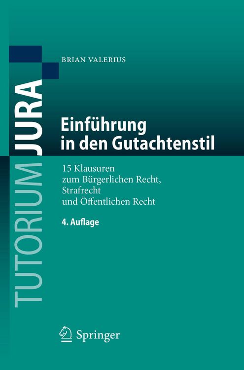 Produktbild: Einf&uuml;hrung in den Gutachtenstil