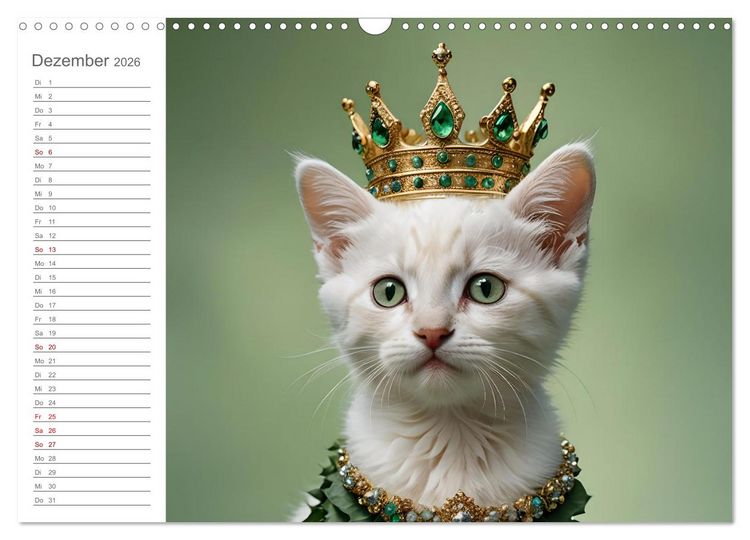 Produktbild: Herzensk&ouml;nige - KI Geburtstagskalender f&uuml;r unsere Bediensteten (Wandkalender 2026 DIN A3 quer), CALVENDO Monatskalender