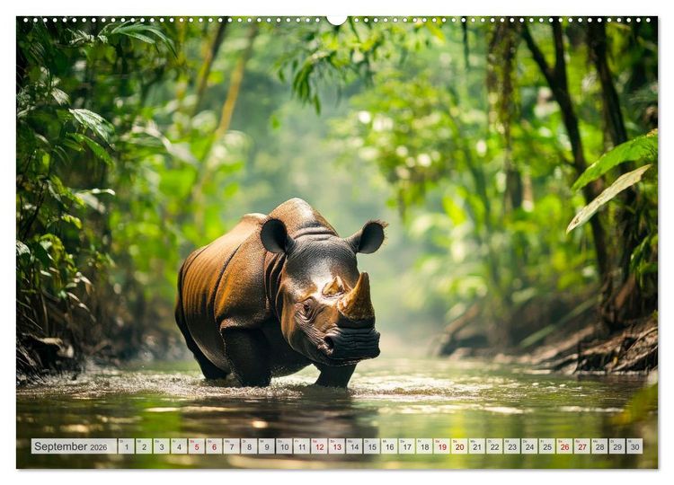 Produktbild: Wildes Leben im Regenwald (hochwertiger Premium Wandkalender 2026 DIN A2 quer), Kunstdruck in Hochglanz